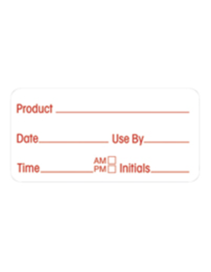 Fildes Labels Dissolvable Product / Date 24 X 48mm 500 Pack Roll